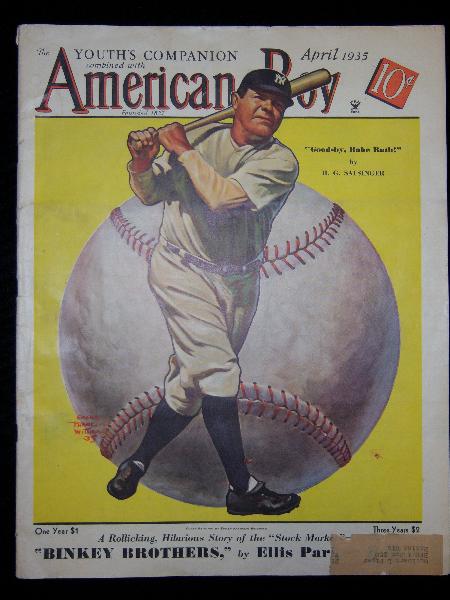 April 1935 American Boy Magazine- with Babe Ruth Cover