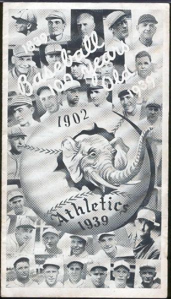 1939 Philadelphia A’s Spring Training Roster Booklet