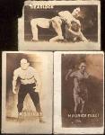 1948 Topps Magic Photos- 3 Diff. Wrestlers