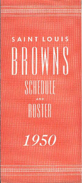 1950 St. Louis Browns Spring Training Roster Guide