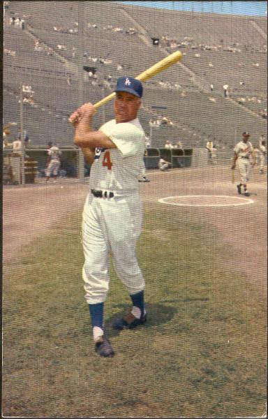 1959 L.A. Dodgers Color Postcard- Duke Snider