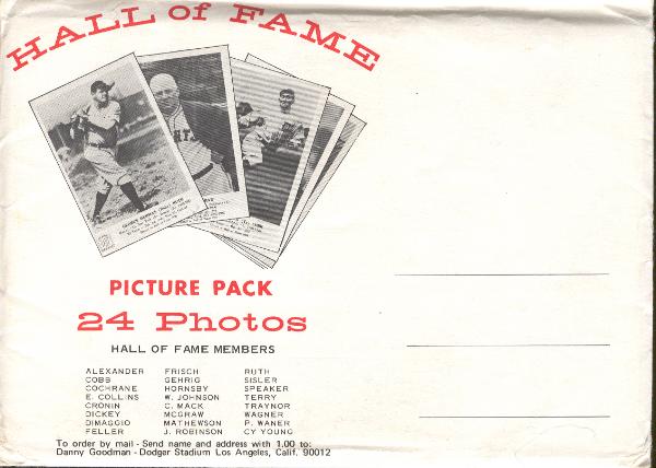 1963 Hall of Fame Picture Pack- 24 Photos in Original Envelope