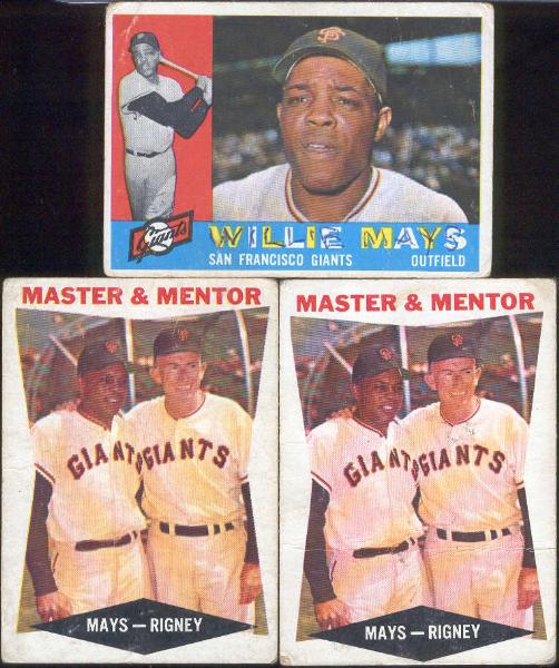 1960 T Bb- 3 Mays Cards