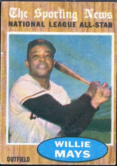 1962 T Bb- #395 Willie Mays AS