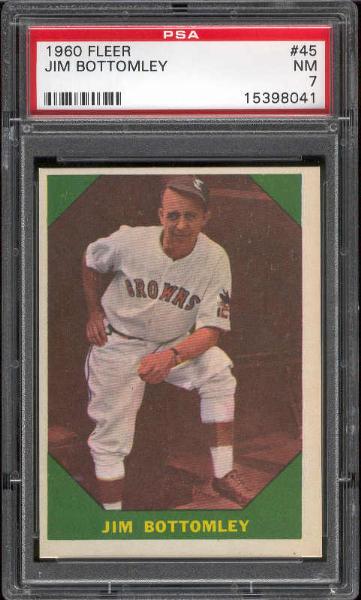 1960 Fleer Bb Greats- #45 Jim Bottomley- PSA NM 7