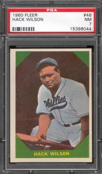 1960 Fleer Bb Greats- #48 Hack Wilson- PSA NM 7