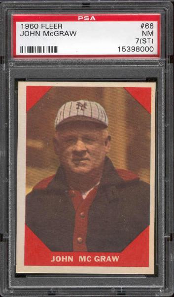 1960 Fleer Bb Greats- #66 John McGraw- PSA NM 7(ST)