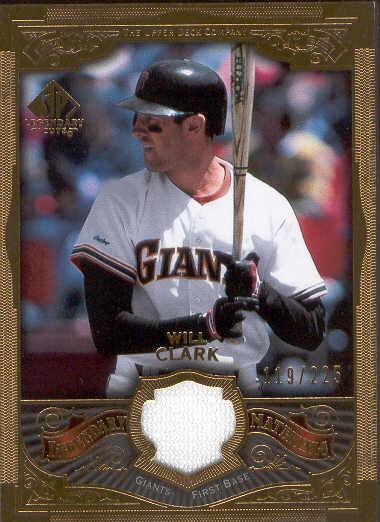 2006 SP Legendary Cuts Bb- "Legendary Materials Gold"- #LM-WC Jack Clark, Giants- #119/225