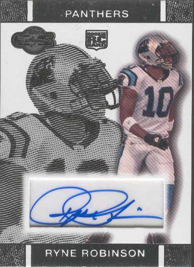 2007 Topps Co-Signers Ftbl.- "Rookie Autographs"- #RA-RR Ryne Robinson, Panthers