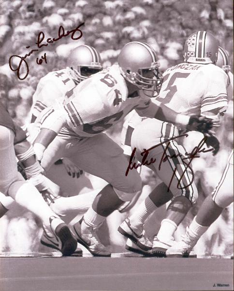 Jim Lachey & Mike Tomczak, Ohio State Autographed 8x10" Photo