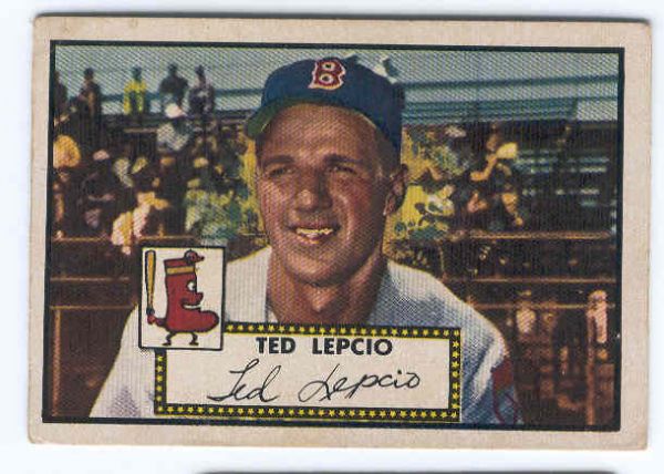 1952 Topps Baseball- #335 Ted Lepcio, Red Sox