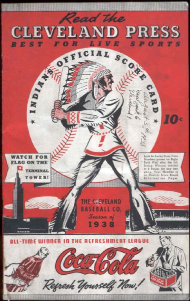 1938 Cleveland Indians Program vs. New York Yankees