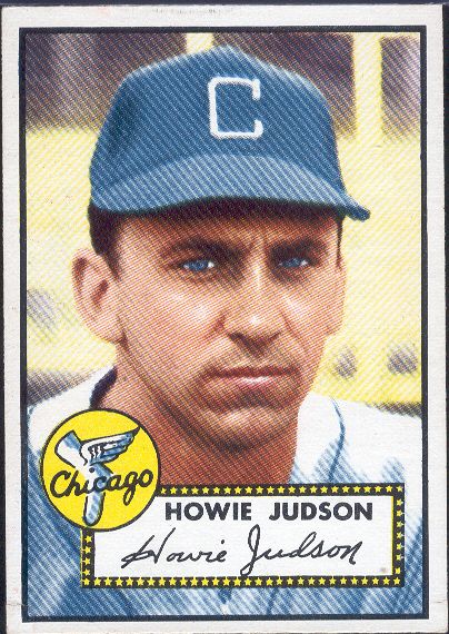 1952 Topps Bb- #169 Howie Judson, White Sox