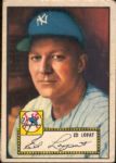 1952 Topps Bb- #57 Ed Lopat, Yankees- red back