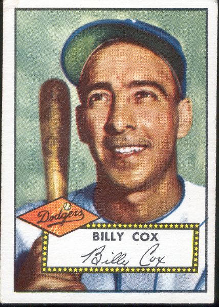 1952 Topps Bb- #232 Billy Cox, Dodgers