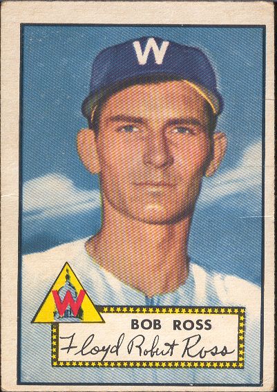 1952 Topps Bb- #298 Bob Ross, Wash