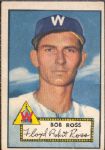 1952 Topps Bb- #298 Bob Ross, Wash