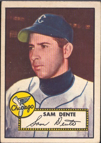 1952 Topps Bb-#304 Sam Dente, White Sox