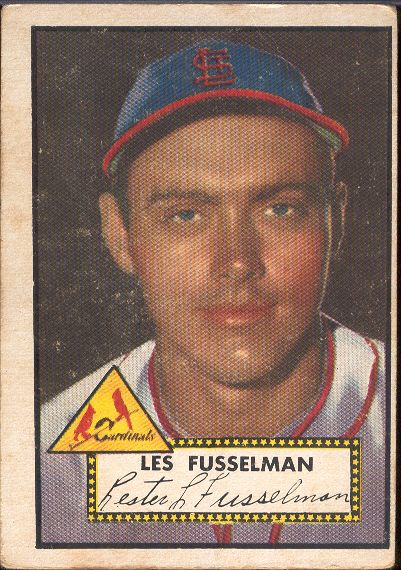 1952 Topps Bb- #378 Les Fusselman, Cards- Hi#