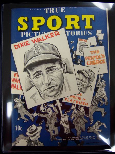 April 1944 Street & Smith’s- True Sport Picture Stories Comic Book- Vol. 2 No 6- Dixie Walker(Dodgers)