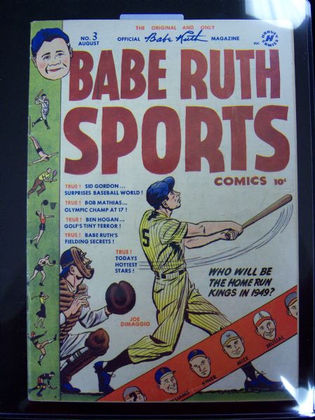 August, 1949 Harvey Enterprises- “Babe Ruth Sports” Comic Book- Volume 1 No. 3