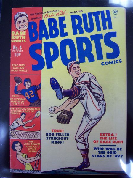 October 1949 Harvey Enterprises- “Babe Ruth Sports “ Comic Book- Volume 1 No. 4