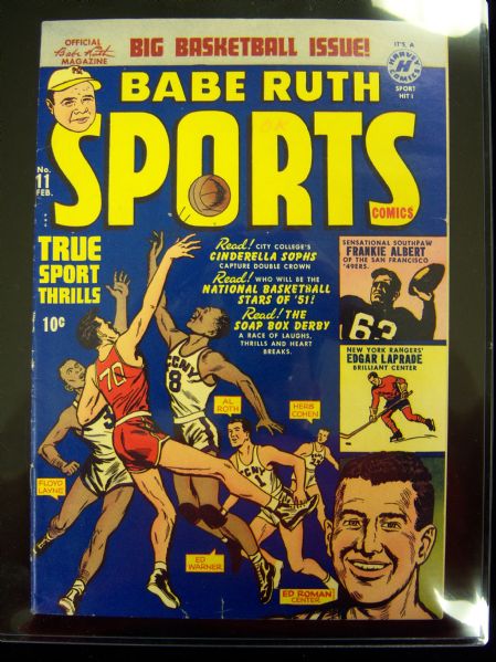 Feb 1951 Harvey Enterprises-“Babe Ruth Sports” Comic Book- Vol 1 No. 11- CCNY Basketball Cover!