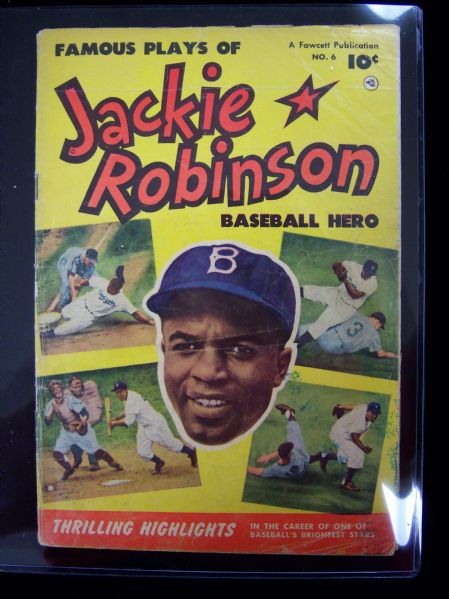 1952 Fawcett Pub- Famous Plays of Jackie Robinson Baseball Hero- Vol. 1 No. 6