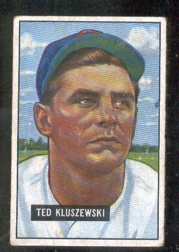 1951 Bowman Bb- #143 Ted Kluszewski, Reds