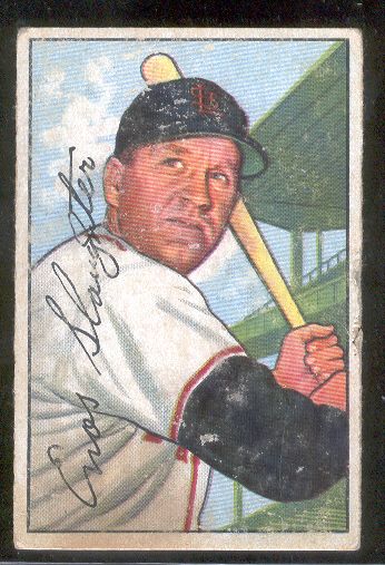 1952 Bowman Bb- #232 Enos Slaughter, Cardinals