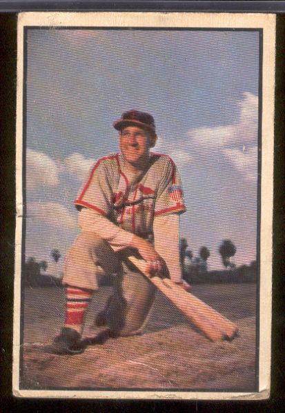 1953 Bowman Color Bb- #81 Enos Slaughter, Cards