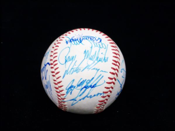 1983 Toronto Blue Jays Knoxville(TN) Exhibition Game Multi Signed A.L.(Lee MacPhail Pres.) Baseball- 13 Sigs