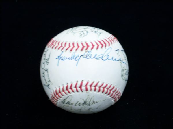 1991 Detroit Tiger Team Signed Tiger Logo Ball- 24 Diff. Sigs