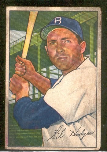 1952 Bowman Bb- #80 Gil Hodges, Dodgers