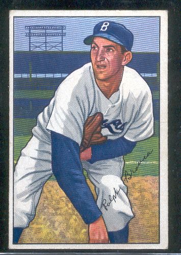 1952 Bowman Bb- #96 Ralph Branca, Dodgers