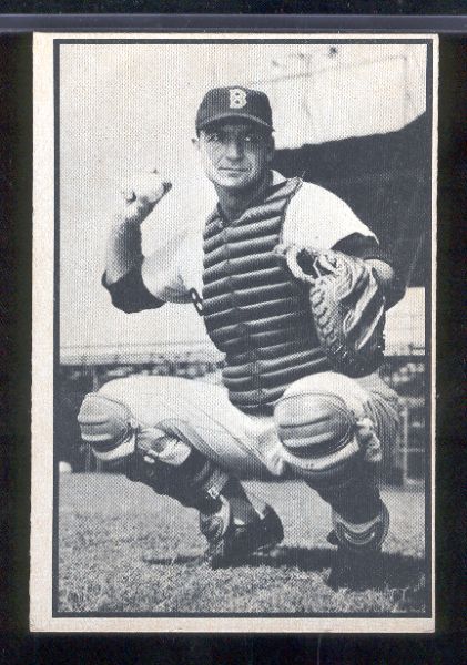 1953 Bowman Bb Black & White- #24 Del Wilber, Red Sox