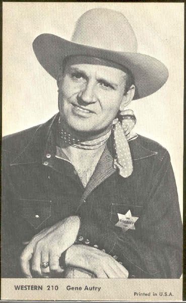 1960 Nu-Card TV Westerns Non-Sport #210 Gene Autry