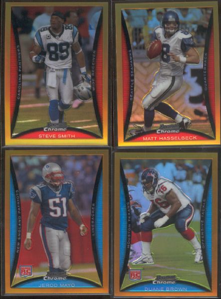 2008 Bowman Chrome Ftbl. “Gold Refractors”- 4 Diff