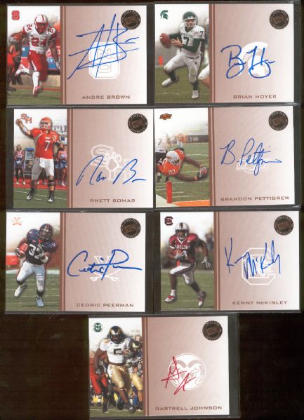 2009 Press Pass Ftbl. “Autographs”- 7 Diff