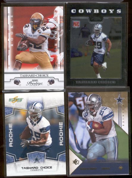 Tashard Choice, Cowboys- 11 Asst. Rookie/Rookie Year Ftbl. Cards, inc. 2 Autos!