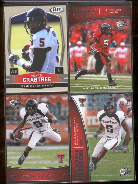 Michael Crabtree- 23 Asst. 2009 Rookie Year Ftbl. Cards