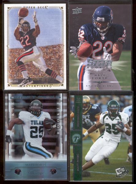 Matt Forte- 16 Asst. 2008 Rookie/Rookie Year Ftbl. Cards, inc. 1 Game-Used Jersey Card!