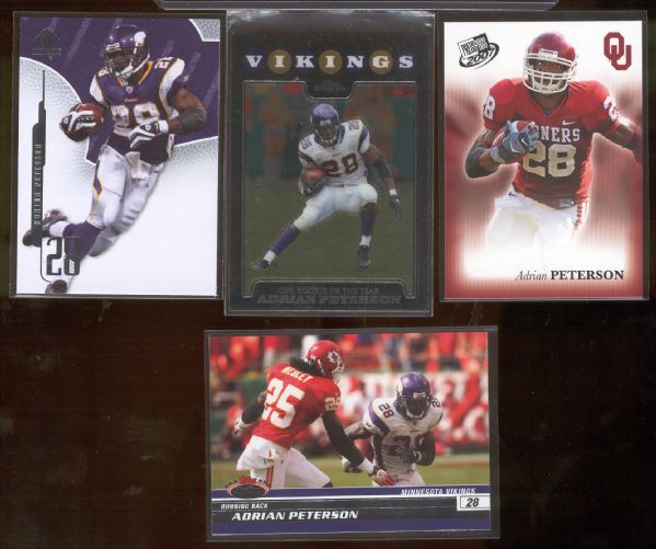 Adrian Peterson, Vikings- 20 Asst. Ftbl. Cards