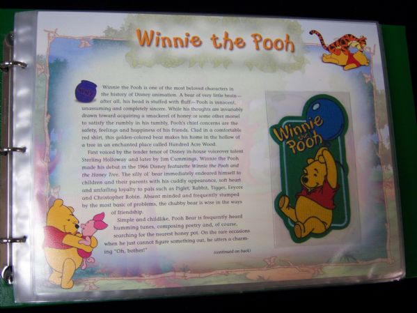 Willabee & Ward “Winnie the Pooh” Complete Patch Set of 10 In Special Collectors Binder!