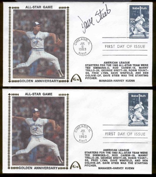 1983 Gateway Bsbl.- Dave Stieb All-Star Cachet- 2 Diff