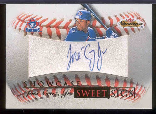 2000 Fleer Showcase Bsbl. “Sweet Sigs”- Jose Cruz, Jr