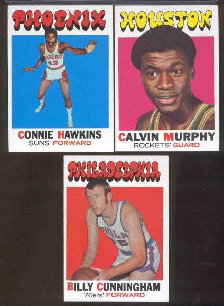 1971-72 Topps Bskbl.- 3 Diff. Stars