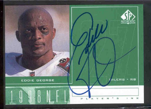 1998 SP Authentic Ftbl. “Player’s Ink Green” #EG Eddie George