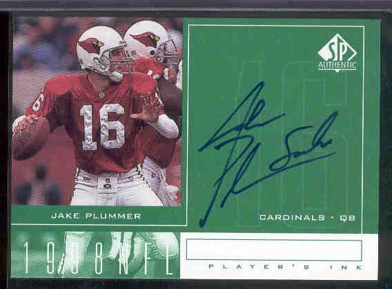 1998 SP Authentic Ftbl. “Player’s Ink Green” #JP Jake Plummer