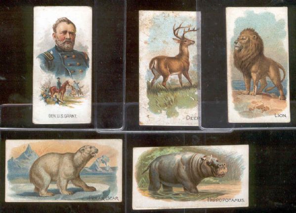 19th Century N Cards- 5 Diff.- Incl. 1889 N222  Kinney Bros Leaders